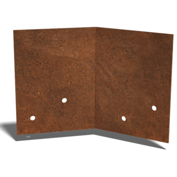 ühendusplaat Corten teras 45º keskmine 22 - 25 cm