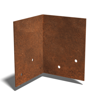 ühendusplaat Corten teras 90º keskmine 22 - 25 cm