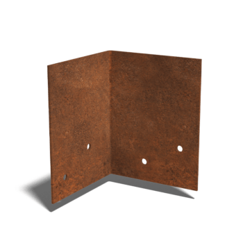 ühendusplaat Corten terasest 90º kiht 12 - 15 cm