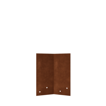 Corten terasest ühendusplaat - 45° - Kõrgus peenraääris 22 / 25 cm