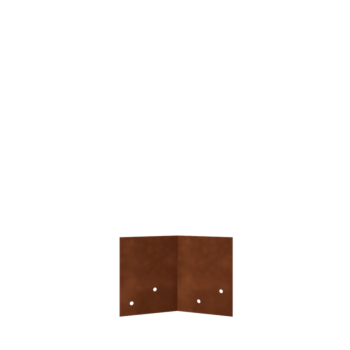 Corten terasest ühendusplaat - 45° - Kõrgus peenraääris 12 / 15 cm