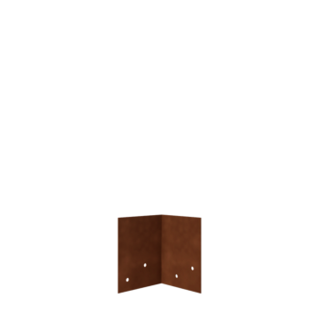 ühendusplaat Corten terasest 90º kiht 12 - 15 cm