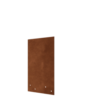 Corten terasest ühendusplaat - Sirge - Kõrgus peenraääris 34 / 37,5 cm