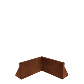 Corten terasest tugisein - Sisenurk - 50 x 50 x 30 cm