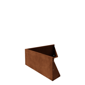 Corten terasest tugisein - Välinurk - 100 x 100 x 40 cm