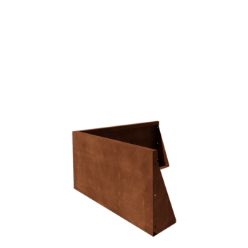 Corten terasest tugisein - Välinurk - 100 x 100 x 50 cm
