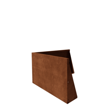 Corten terasest tugisein - Välinurk - 100 x 100 x 60 cm