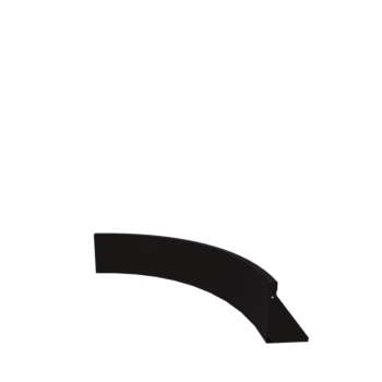 Terasest tugisein - Sisemine kurv - 100 x 100 x 30 cm - RAL9005 matt (must)