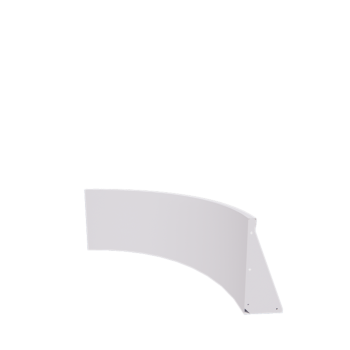 Terasest tugisein - Väline kurv - 100 x 100 x 50 cm - RAL9010 matt (valge)