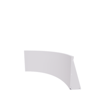 Terasest tugisein - Sisemine kurv - 100 x 100 x 60 cm - RAL9010 matt (valge)