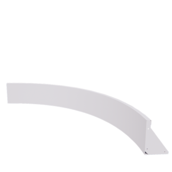 Terasest tugisein - Sisemine kurv - 150 x 150 x 30 cm - RAL9010 matt (valge)