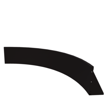 Terasest tugisein - Sisemine kurv - 150 x 150 x 40 cm - RAL9005 matt (must)