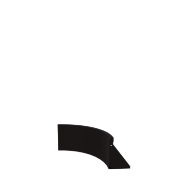 Terasest tugisein - Sisemine kurv - 50 x 50 x 30 cm - RAL9005 matt (must)