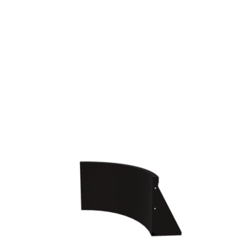 Terasest tugisein - Sisemine kurv - 50 x 50 x 40 cm - RAL9005 matt (must)