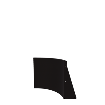 Terasest tugisein - Sisemine kurv - 50 x 50 x 60 cm - RAL9005 matt (must)