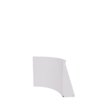 Terasest tugisein - Sisemine kurv - 50 x 50 x 60 cm - RAL9010 matt (valge)