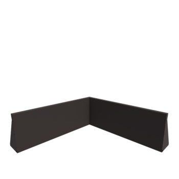 Terasest tugisein - Sisenurk - 100 x 100 x 40 cm - RAL7016 matt (antratsiithall)