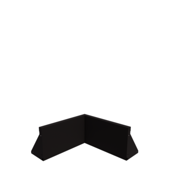 Terasest tugisein - Sisenurk - 50 x 50 x 30 cm - RAL9005 matt (must)