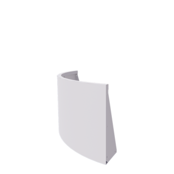 Terasest tugisein - Väline kurv - 100 x 100 x 60 cm - RAL9010 matt (valge)