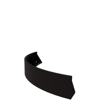 Terasest tugisein - Väline kurv - 150 x 150 x 30 cm - RAL9005 matt (must)