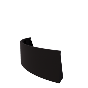 Terasest tugisein - Väline kurv - 150 x 150 x 50 cm - RAL9005 matt (must)