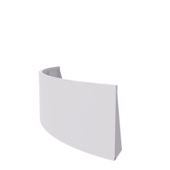 Terasest tugisein - Väline kurv - 150 x 150 x 60 cm - RAL9010 matt (valge)