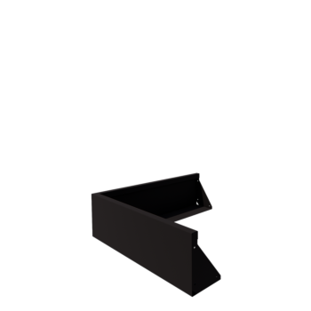 Terasest tugisein - Välinurk - 100 x 100 x 30 cm - RAL9005 matt (must)