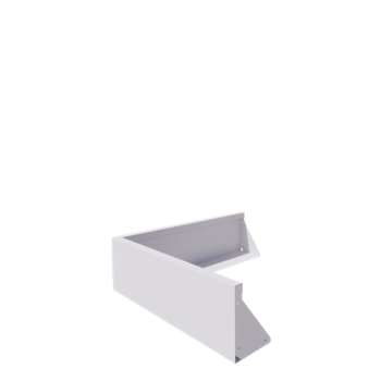 Terasest tugisein - Välinurk - 100 x 100 x 30 cm - RAL9010 matt (valge)