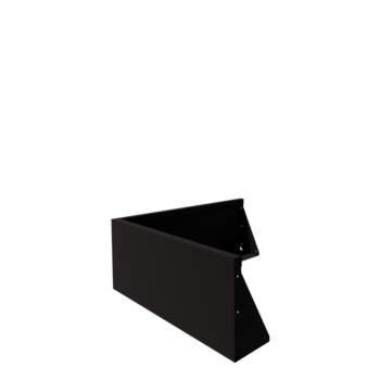 Terasest tugisein - Välinurk - 100 x 100 x 40 cm - RAL9005 matt (must)