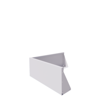 Terasest tugisein - Välinurk - 100 x 100 x 40 cm - RAL9010 matt (valge)