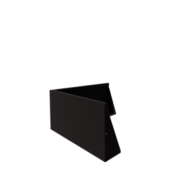 Terasest tugisein - Välinurk - 100 x 100 x 50 cm - RAL9005 matt (must)
