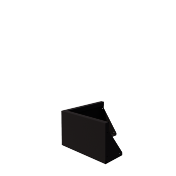 Terasest tugisein - Välinurk - 50 x 50 x 30 cm - RAL9005 matt (must)