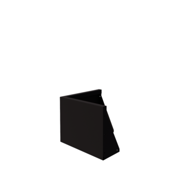 Terasest tugisein - Välinurk - 50 x 50 x 40 cm - RAL9005 matt (must)