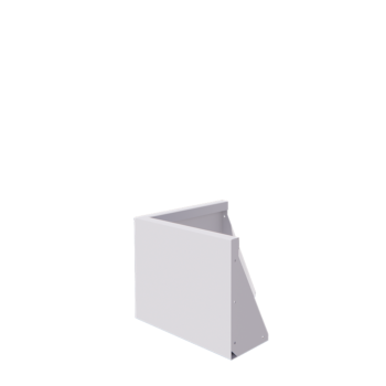 Terasest tugisein - Välinurk - 50 x 50 x 40 cm - RAL9010 matt (valge)
