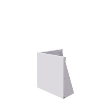 Terasest tugisein - Välinurk - 50 x 50 x 50 cm - RAL9010 matt (valge)