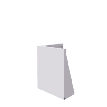 Terasest tugisein - Välinurk - 50 x 50 x 60 cm - RAL9010 matt (valge)