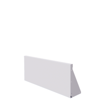 Terasest tugisein - Sirge - 100 x 40 cm - RAL9010 matt (valge)