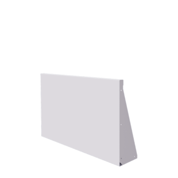 Terasest tugisein - Sirge - 100 x 60 cm - RAL9010 matt (valge)