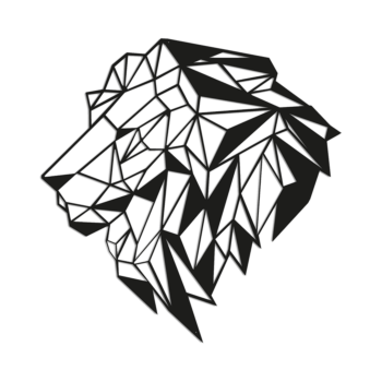 Terasest seinakaunistus - Lõvi 2.0 Large - 81,3 x 80 cm