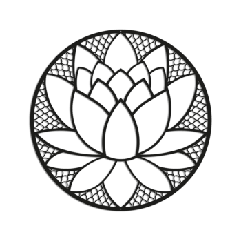 Terasest seinakaunistus - Lootoslill Large - 80 x 80 cm