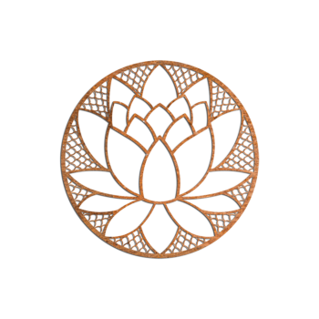 Corten terasest seinakaunistus - Lootoslill Large - 80 x 80 cm