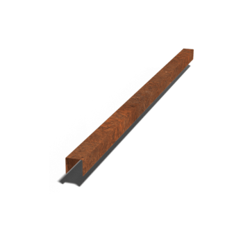 Corten-terasest U-profiil 5 x 5 x 5 cm (pikkus 150 cm)