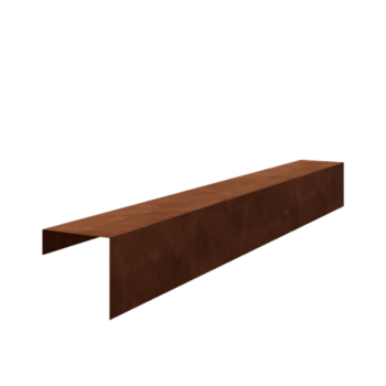 Corten-terasest U-profiil 15 x 15 x 5 cm (pikkus 240 cm)