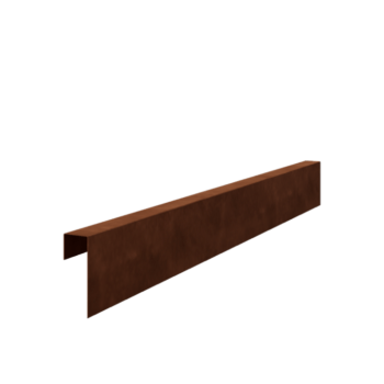 Corten terasest u-profiil - 15 x 5 x 5 cm - 150 cm