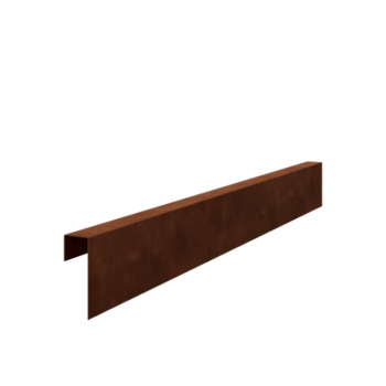 Corten terasest u-profiil - 15 x 5 x 5 cm - 240 cm