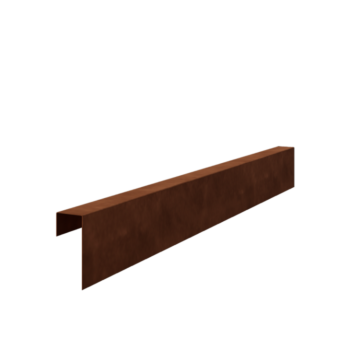 Corten-terasest U-profiil 15 x 6 x 5 cm (pikkus 240 cm)