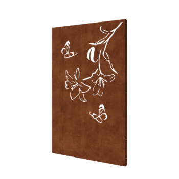 Corten terasest aiapaneel - Liilia - 120 x 6 x 190 cm