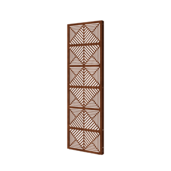 Corten terasest aiapaneel - Jooned 1 - 60 x 6 x 190 cm