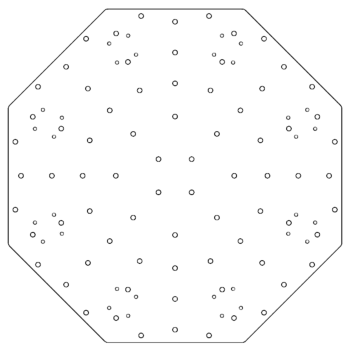 Tsinkterasest põhjalaud - Kaheksanurk - 72,4 x 72,4 cm