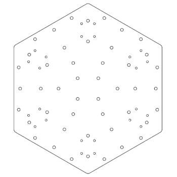 Tsinkterasest põhjalaud - Kuusnurk - 59,3 x 52 cm